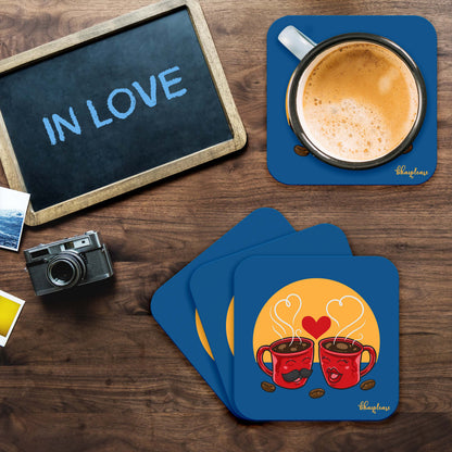 Coffee Mug Love Wooden Coasters