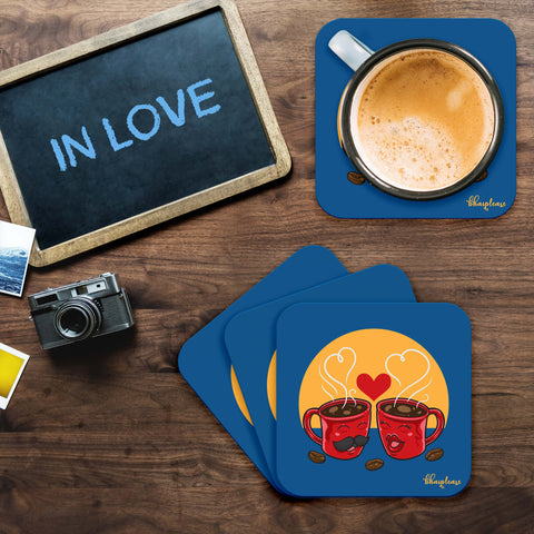 Coffee Mug Love Wooden Coasters