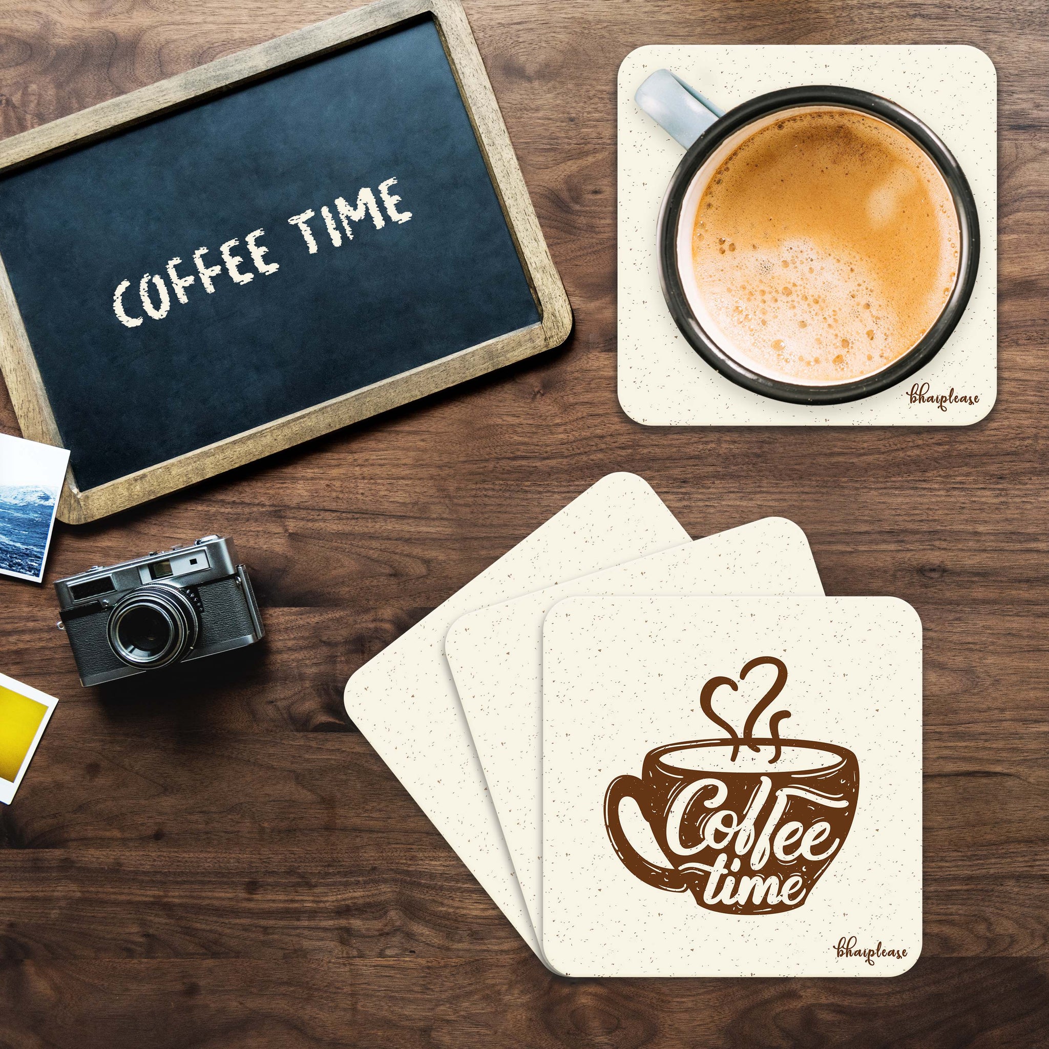 Coffee Time Wooden Coaster
