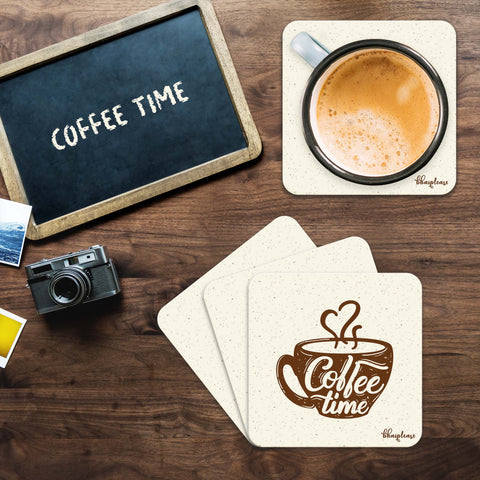 Coffee Time Wooden Coaster