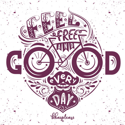 Feel free and Good Everyday Wooden Coaster