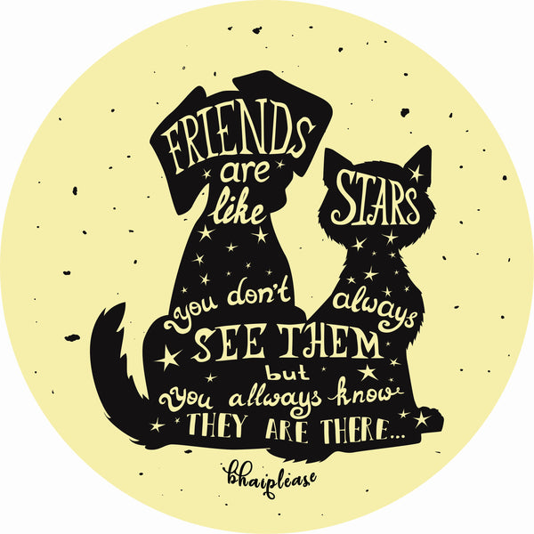 Friends Are Like Stars You Don't Always See Them But You Always Know They Are There Wooden Coaster