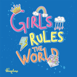 Girls rules the world Wooden Coaster