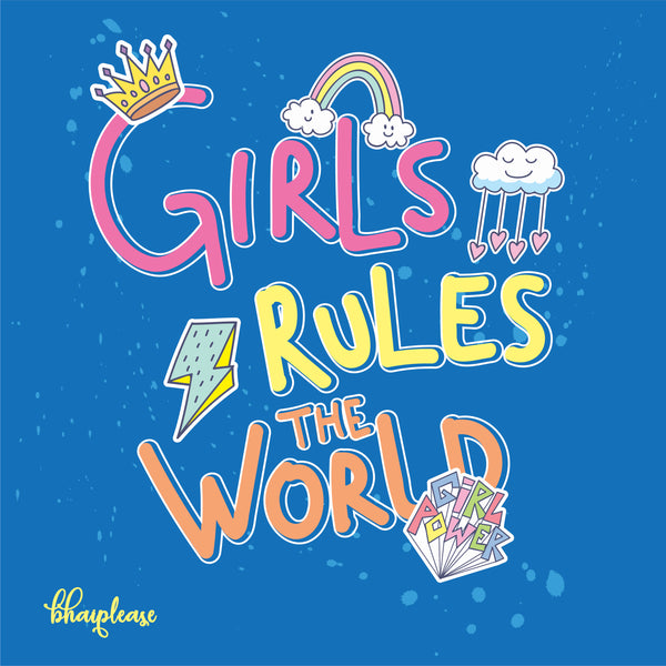 Girls rules the world Wooden Coaster
