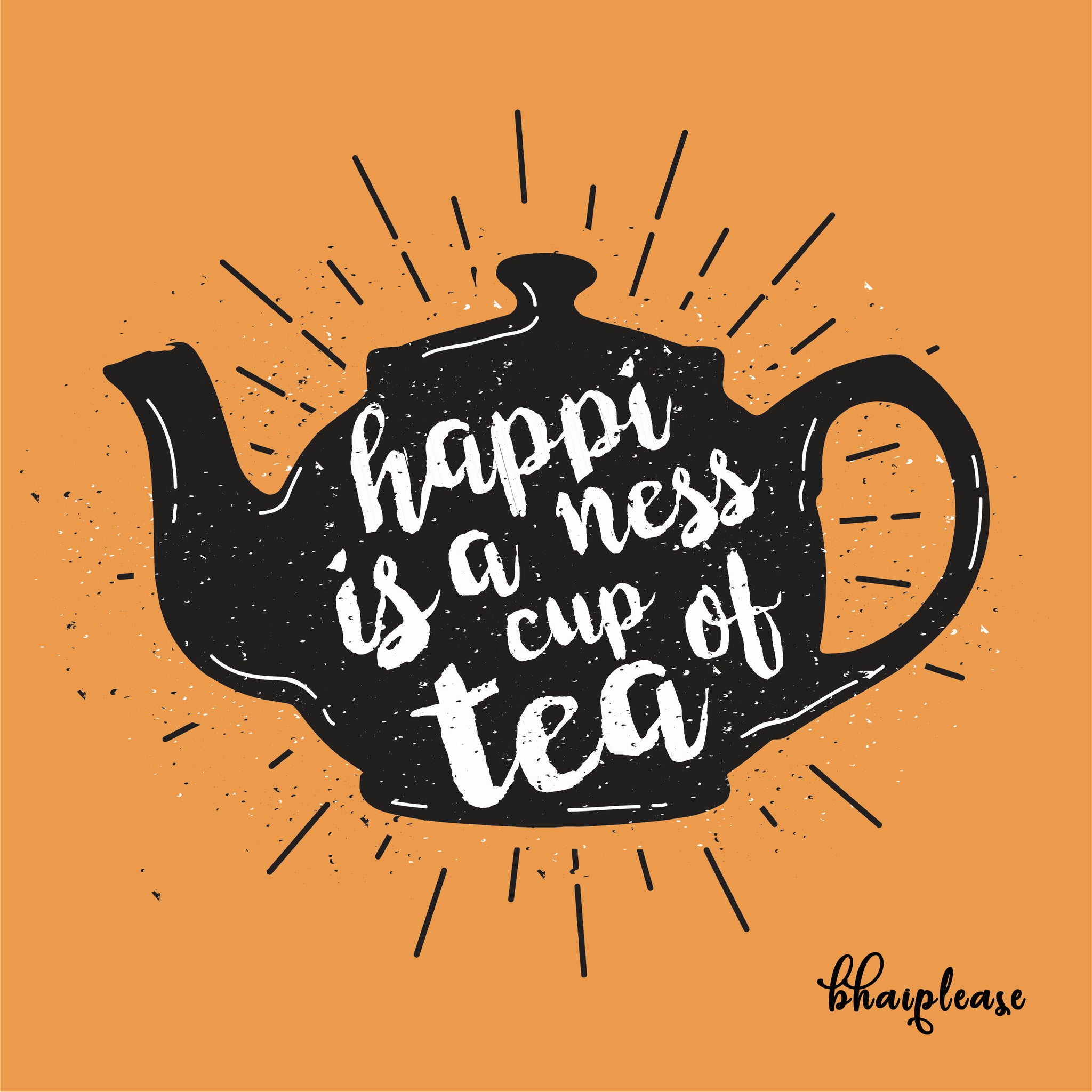 Happiness is a cup of tea Wooden Coaster