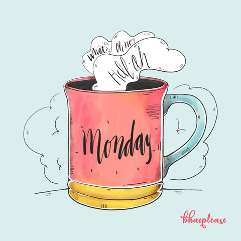 Hello Monday Wooden Coaster