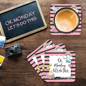Ok Monday Wooden Coaster