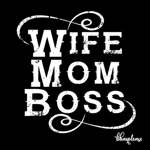 Wife Mom Boss Wooden Coaster