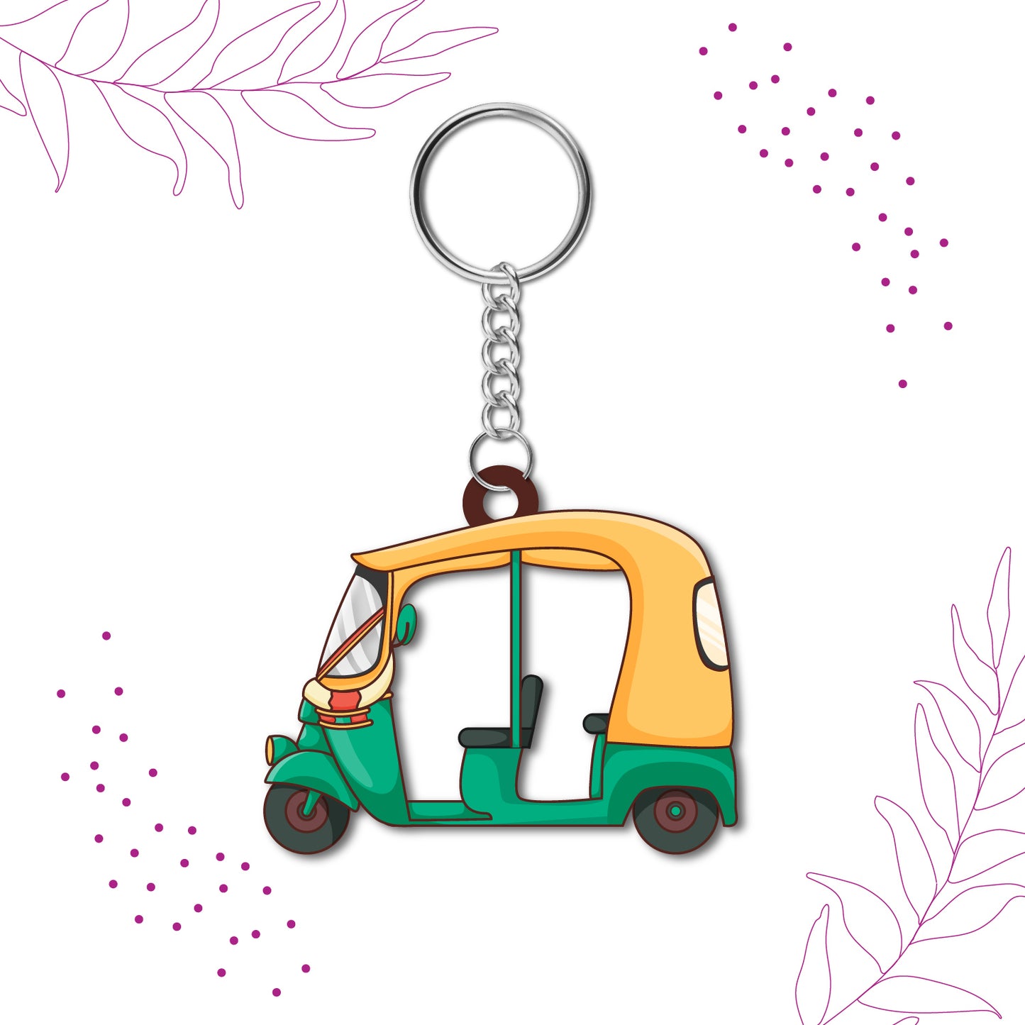 Auto Wooden Keychain