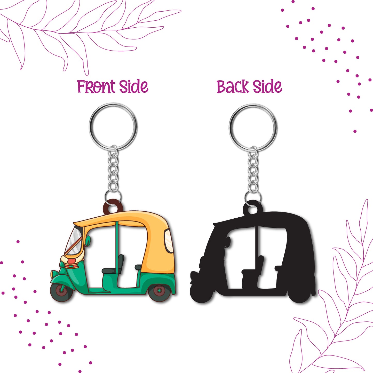 Auto Wooden Keychain