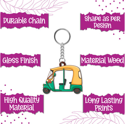 Auto Wooden Keychain