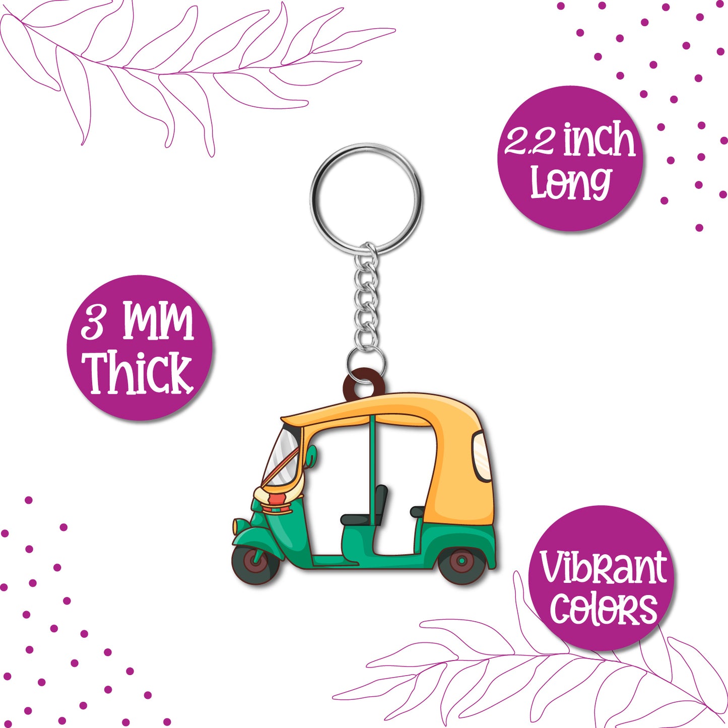 Auto Wooden Keychain