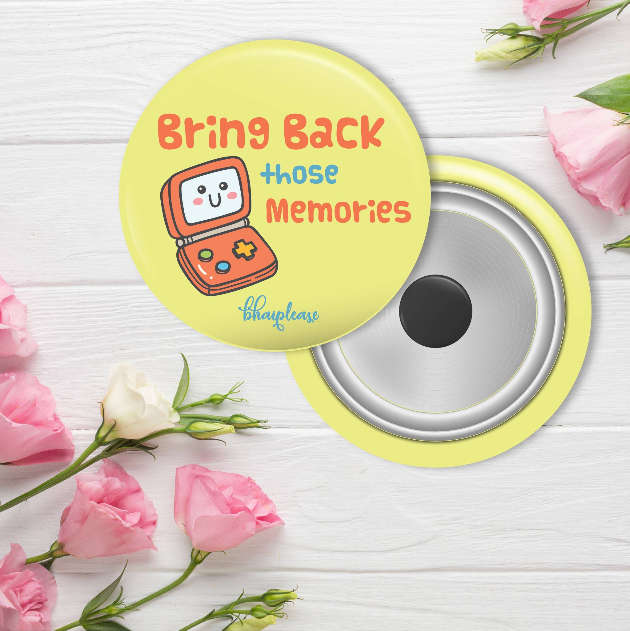 Bring back those Memories Round Fridge Magnet