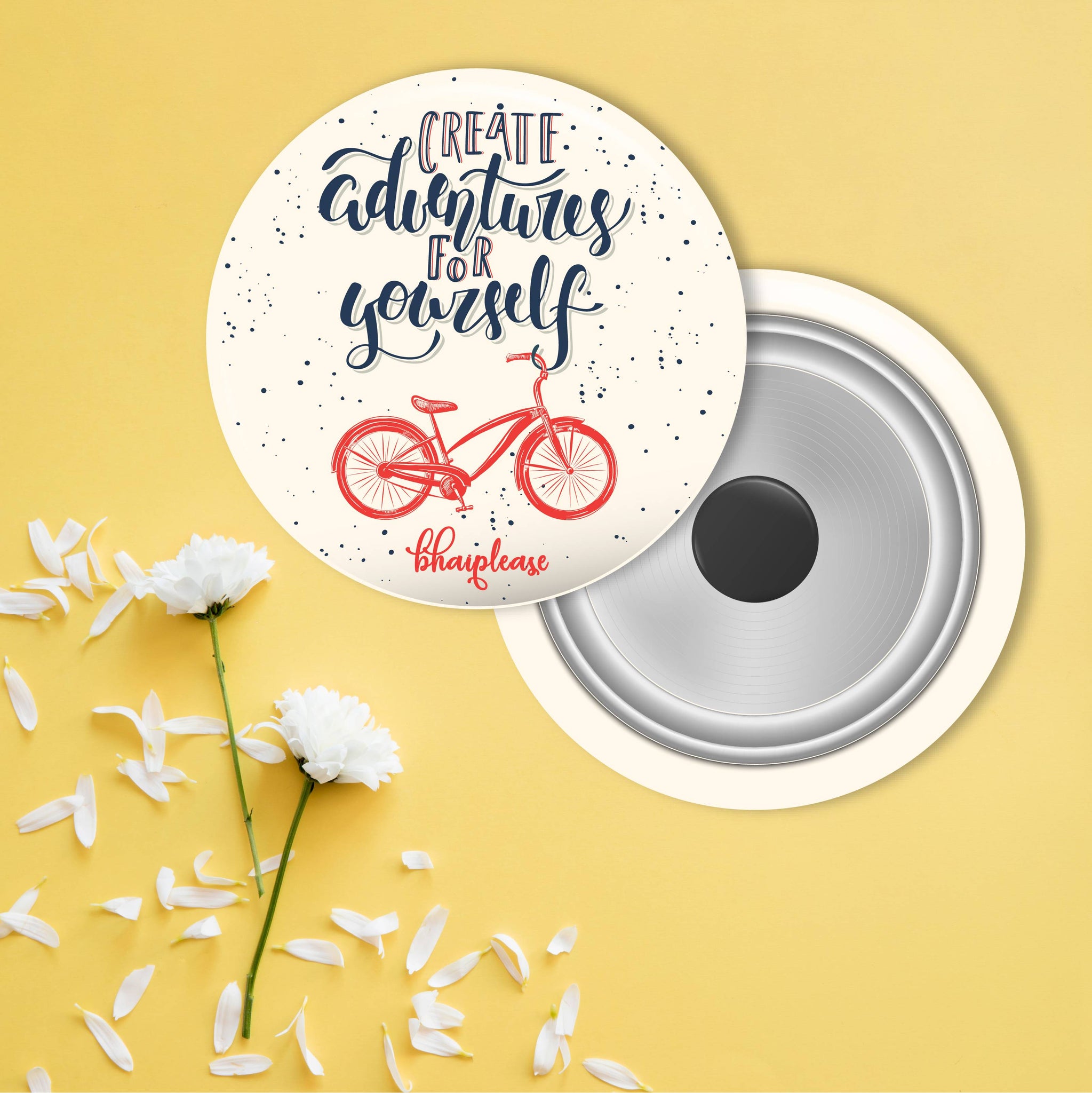 Create Adventure For Yourself Round Fridge Magnet