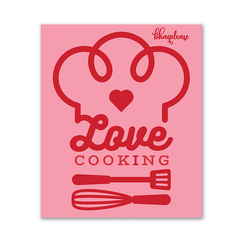 Love Cooking Wooden Fridge / Refrigerator Magnet