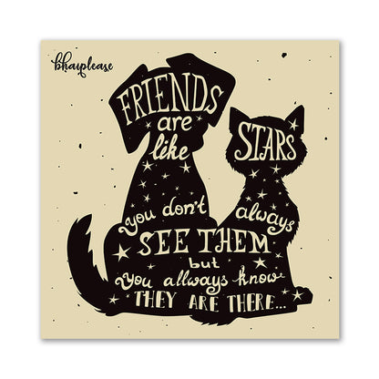 Friends Are Like Stars Fridge Magnet