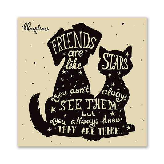Friends Are Like Stars Fridge Magnet