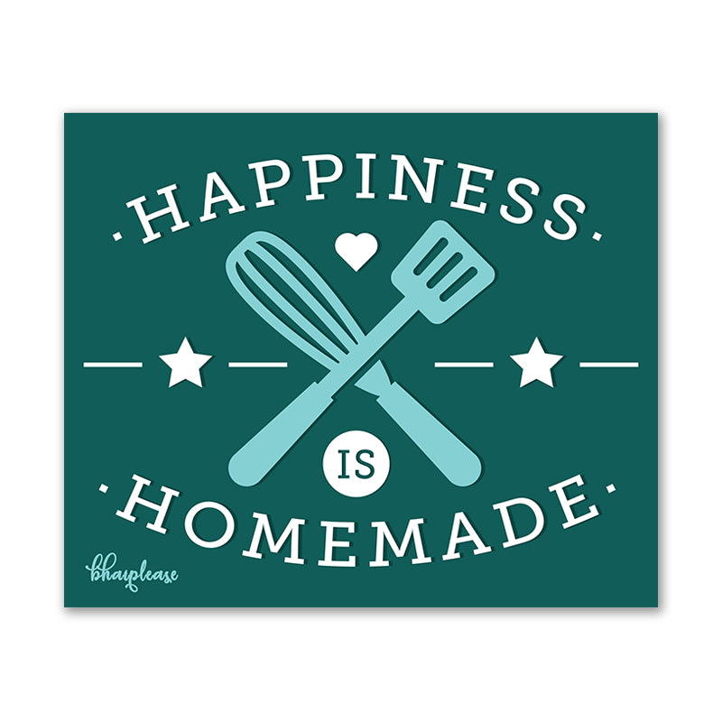 Happiness is Homemade Wooden Fridge Magnet