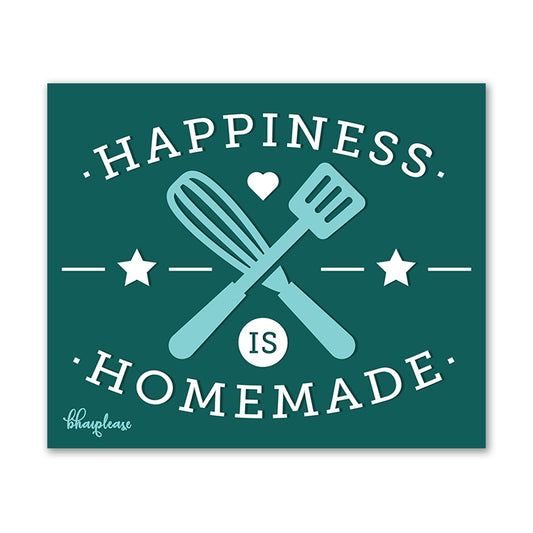 Happiness is Homemade Wooden Fridge Magnet