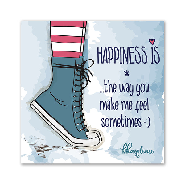 Happiness is the way You Make Me Feel Sometimes Wooden Fridge / Refrigerator Magnet