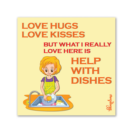 Help With Dishes Fridge Magnet