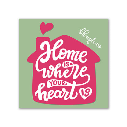 Home is where your heart is Wooden Fridge Magnet