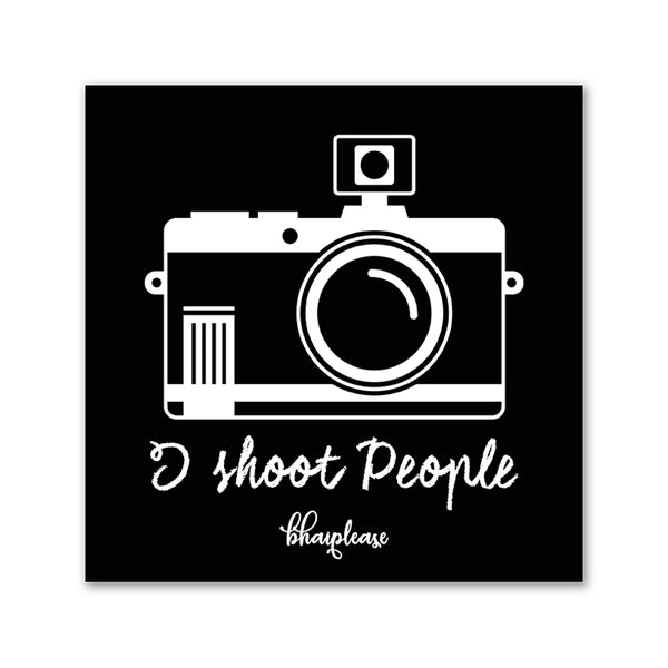I Shoot People Wooden Fridge Magnet