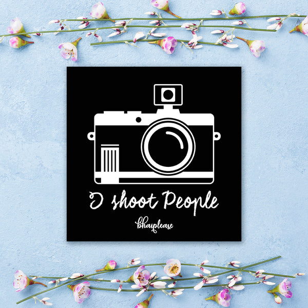 I Shoot People Wooden Fridge Magnet