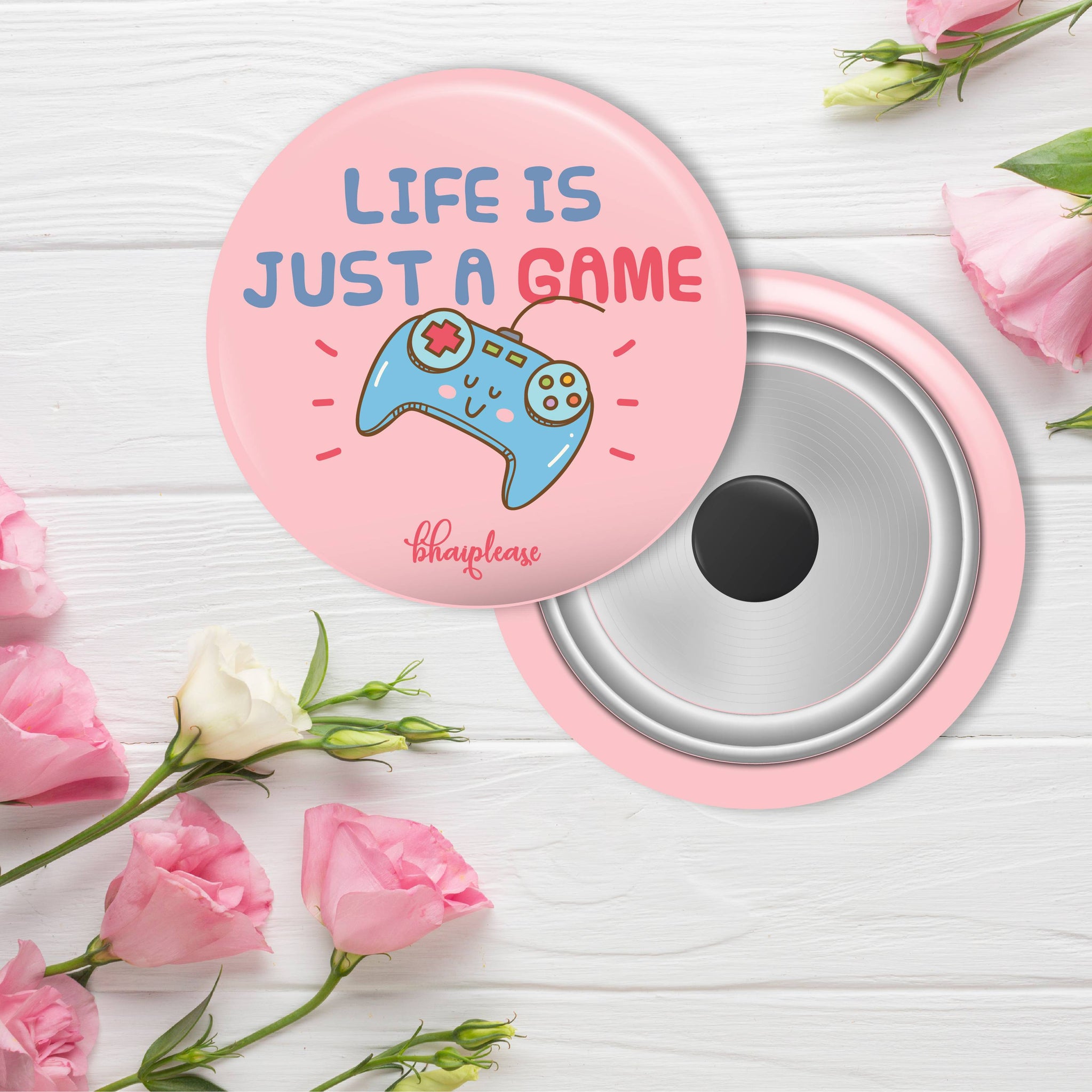 Life is just a game Round Fridge Magnet