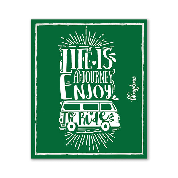 Life is a Journey Enjoy the Ride Wooden Fridge / Refrigerator Magnet
