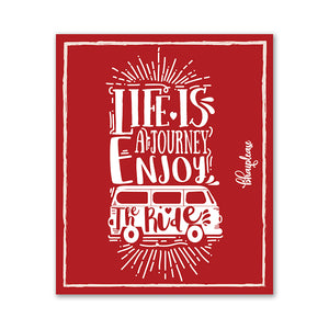 Life is a Journey Enjoy the Ride Wooden Fridge / Refrigerator Magnet
