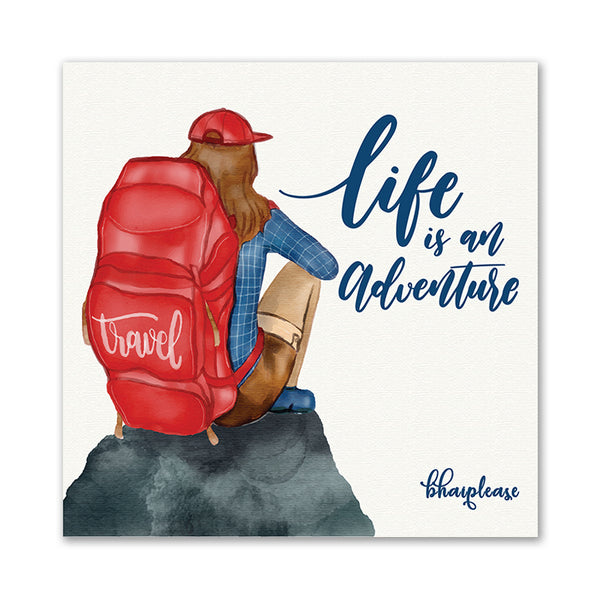 Life is an Adventure Wooden Fridge / Refrigerator Magnet