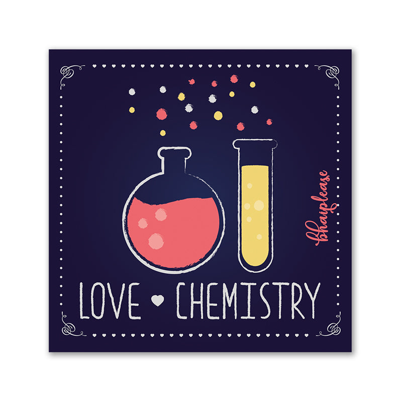 Love Chemistry Wooden Fridge / Refrigerator Magnet