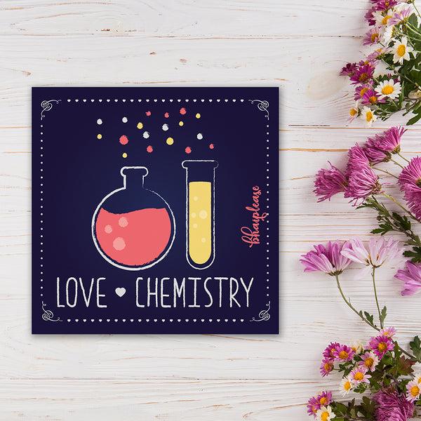 Love Chemistry Wooden Fridge / Refrigerator Magnet