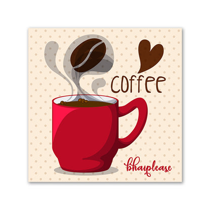 I Love Coffee Red Mug Fridge Magnet