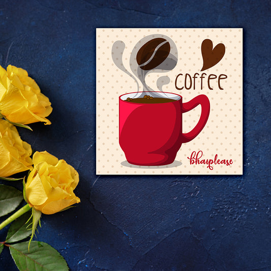 I Love Coffee Red Mug Fridge Magnet
