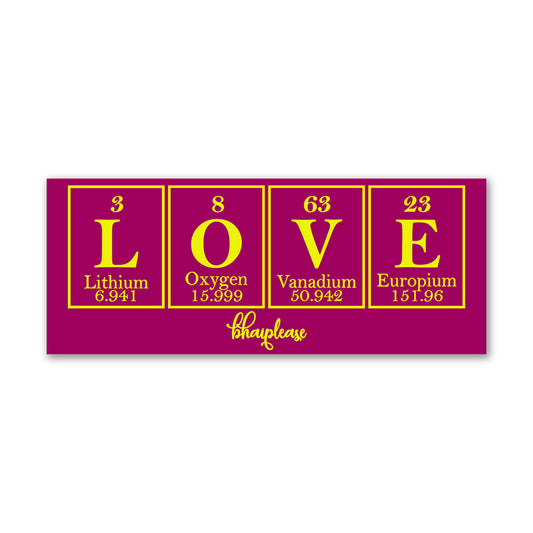 Love Periodic Table Wooden Fridge / Refrigerator Magnet