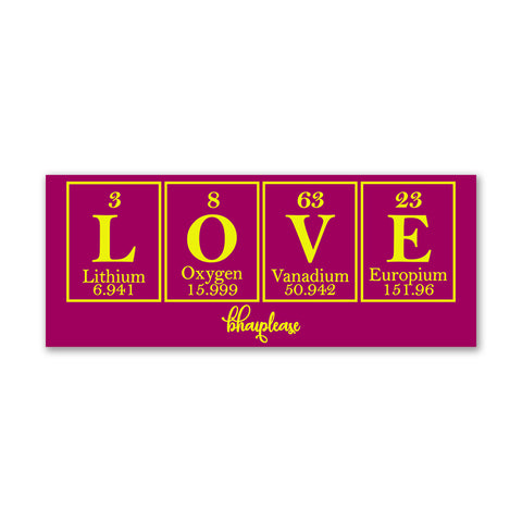 Love Periodic Table Wooden Fridge / Refrigerator Magnet