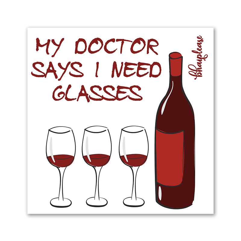 My Doctor says I Need Glasses Wooden Fridge / Refrigerator Magnet
