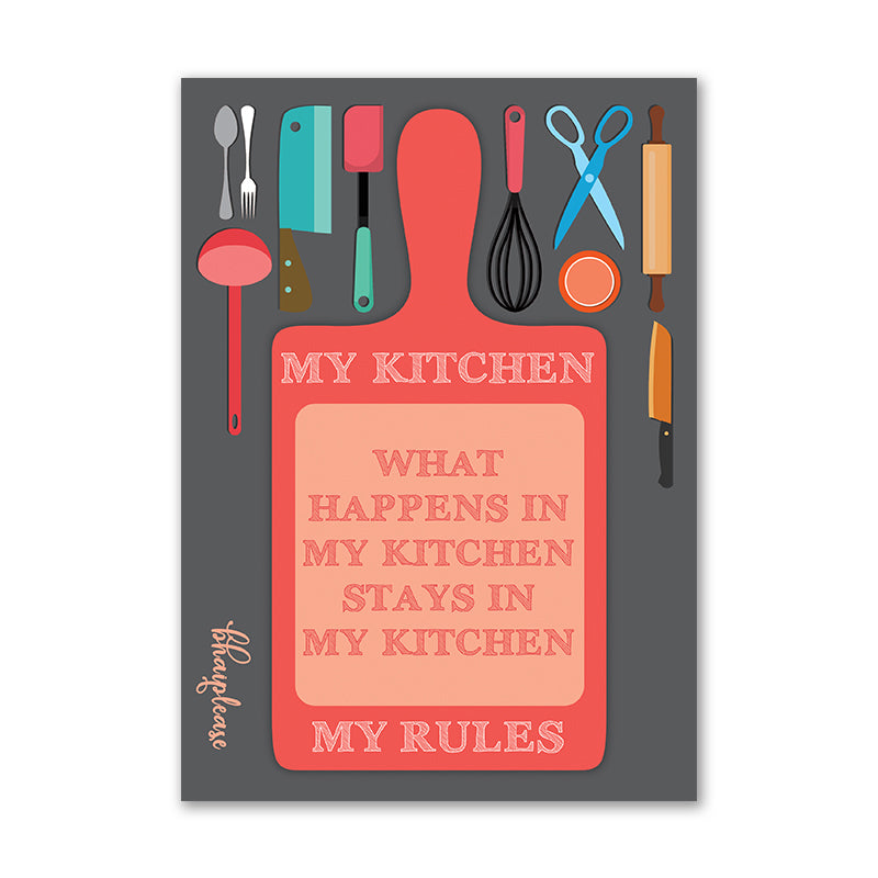 My Kitchen My Rules Fridge Magnet – Kitchen Gift