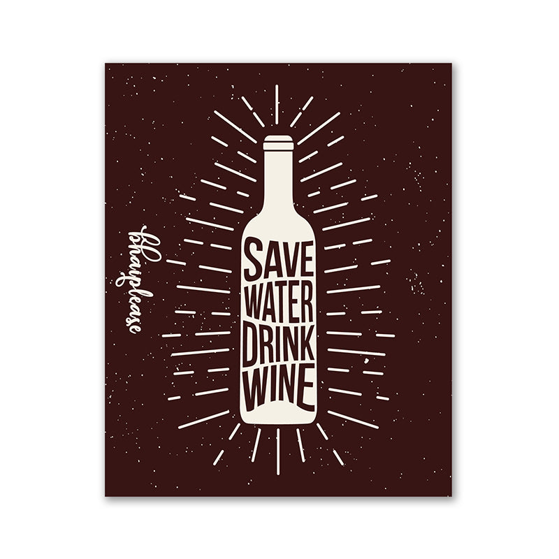 Save Water Drink Wine – Vintage Fridge Magnet
