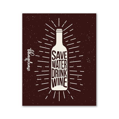 Save Water Drink Wine – Vintage Fridge Magnet
