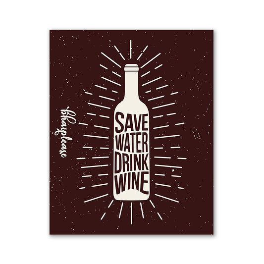 Save Water Drink Wine – Vintage Fridge Magnet