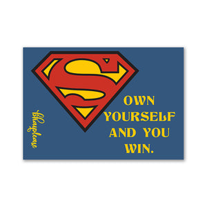 Superman (Rectangle) Wooden Fridge / Refrigerator Magnet