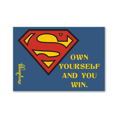 Superman (Rectangle) Wooden Fridge / Refrigerator Magnet