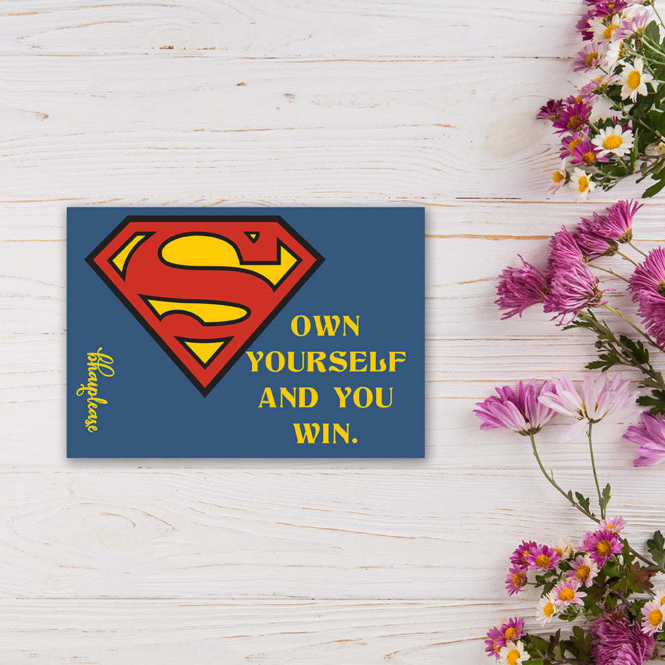Superman (Rectangle) Wooden Fridge / Refrigerator Magnet
