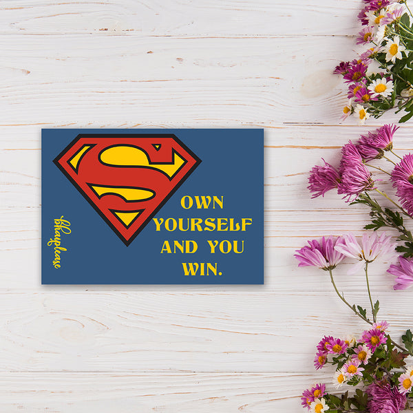 Superman (Rectangle) Wooden Fridge / Refrigerator Magnet