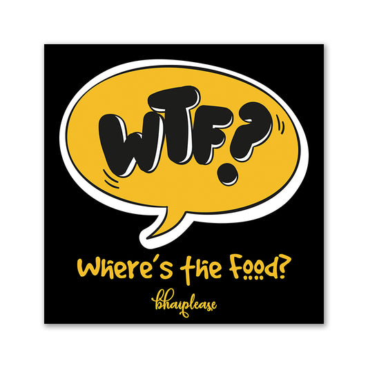 WTF Where's the Food Wooden Fridge / Refrigerator Magnet