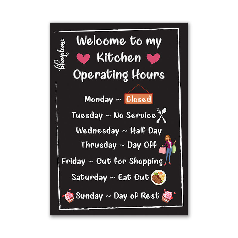 Welcome to My Kitchen Wooden Fridge Magnet