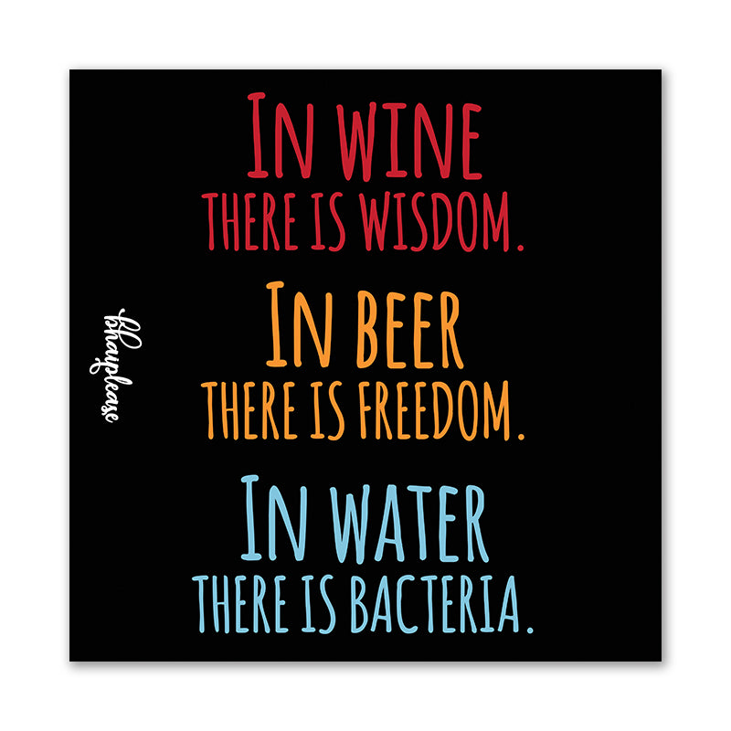 Wine Beer Water Wooden Fridge / Refrigerator Magnet